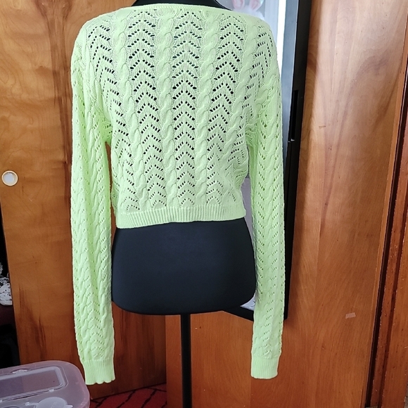 Forever 21 Neon Green Women's Cardigan - Picture 8 of 9